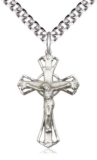 Pewter Crucifix Medal Catholic Jewelry