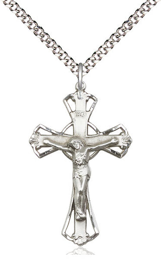 Pewter Crucifix Medal Catholic Jewelry