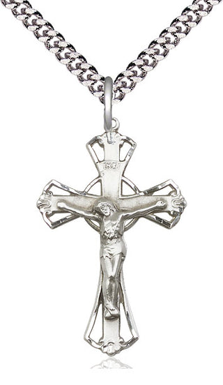Pewter Crucifix Medal Catholic Jewelry