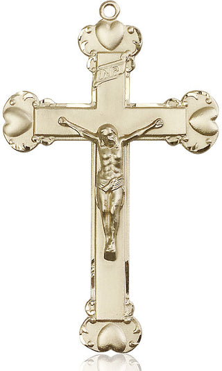 14kt Gold Crucifix Medal