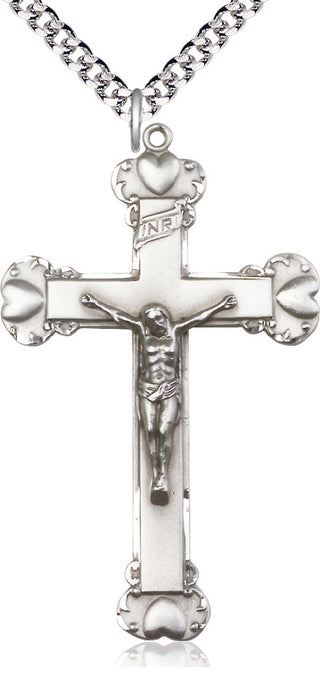 Pewter Crucifix Medal Catholic Jewelry