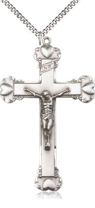 Pewter Crucifix Medal Catholic Jewelry