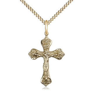 14kt Gold Filled Crucifix Medal Catholic Jewelry