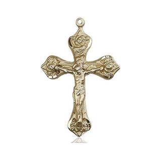 14kt Gold Crucifix Medal