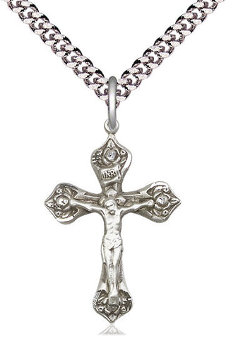 Pewter Crucifix Medal Catholic Jewelry