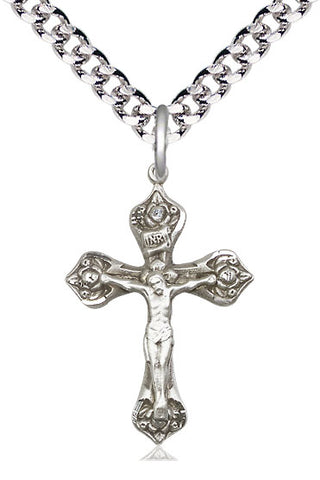 Pewter Crucifix Medal Catholic Jewelry
