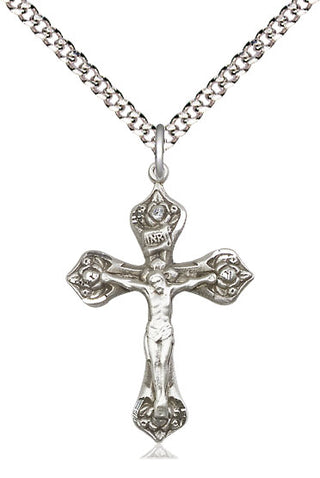 Pewter Crucifix Medal Catholic Jewelry