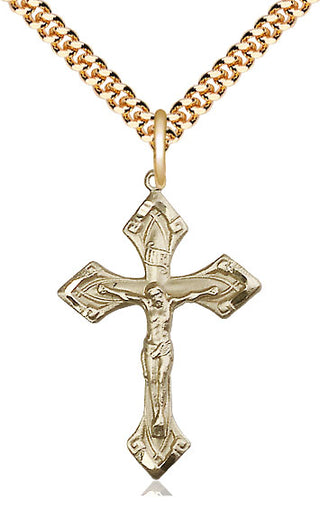 14kt Gold Filled Crucifix Medal Catholic Jewelry