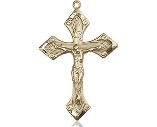 14kt Gold Crucifix Medal