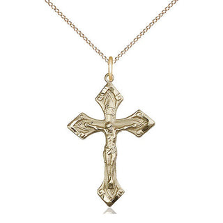 14kt Gold Crucifix Medal
