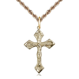 14kt Gold Crucifix Medal