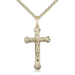 14kt Gold Filled Crucifix Medal Catholic Jewelry