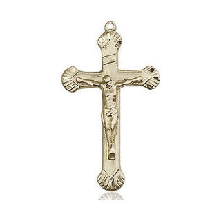 14kt Gold Crucifix Medal