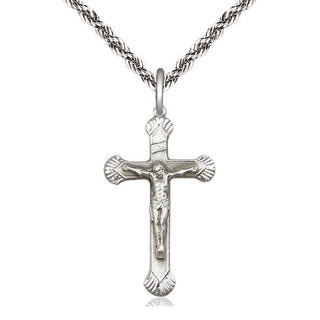 Sterling Silver Crucifix Medal Catholic Jewelry