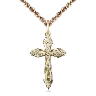 14kt Gold Filled Crucifix Medal Catholic Jewelry