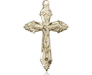 14kt Gold Crucifix Medal