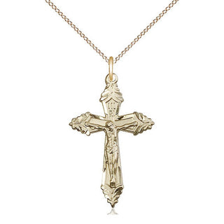 14kt Gold Crucifix Medal
