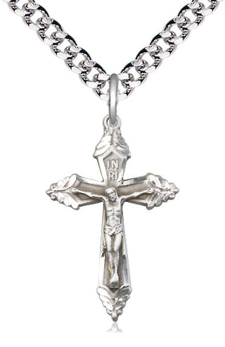 Pewter Crucifix Medal Catholic Jewelry