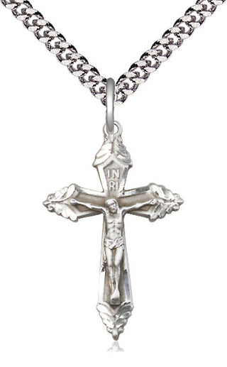 Sterling Silver Crucifix Medal Catholic Jewelry