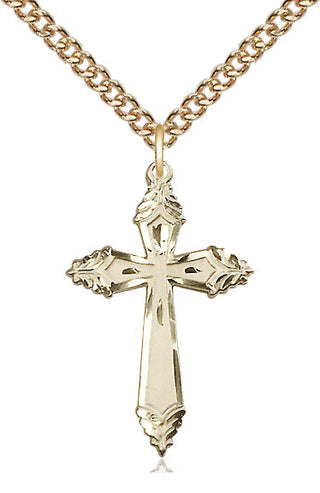 14kt Gold Filled Cross Medal Catholic Jewelry
