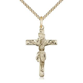 14kt Gold Filled Crucifix Medal Catholic Jewelry