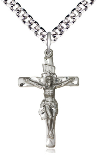 Sterling Silver Crucifix Medal Catholic Jewelry