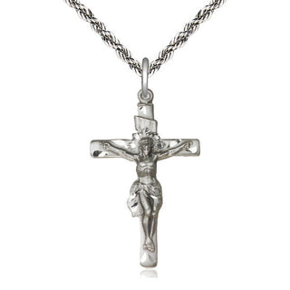 Sterling Silver Crucifix Medal Catholic Jewelry