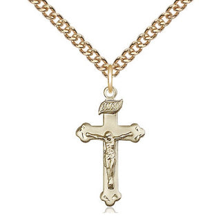 14kt Gold Filled Crucifix Medal Religious Jewelry