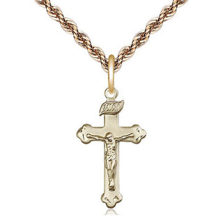 14kt Gold Filled Crucifix Medal Religious Jewelry