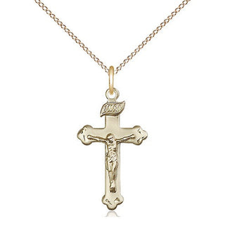 14kt Gold Crucifix Medal
