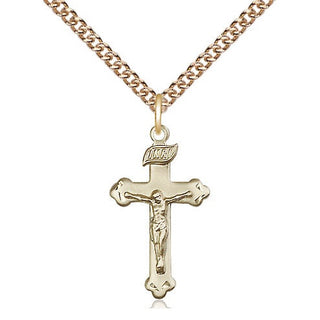 14kt Gold Crucifix Medal