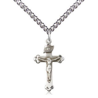 Sterling Silver Crucifix Medal Religious Jewelry