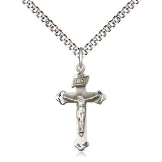 Sterling Silver Crucifix Medal Religious Jewelry