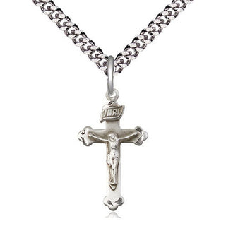 Sterling Silver Crucifix Medal Religious Jewelry