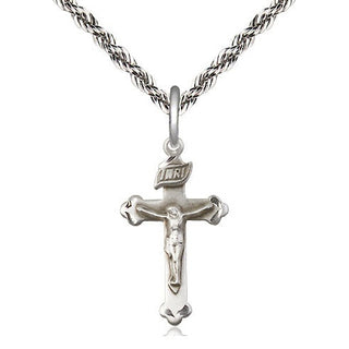 Sterling Silver Crucifix Medal Religious Jewelry