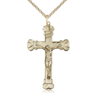 14kt Gold Filled Crucifix Medal Religious Jewelry