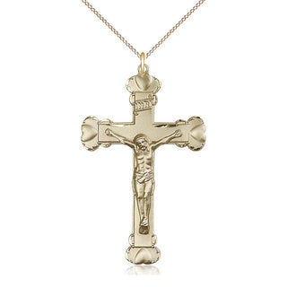 14kt Gold Filled Crucifix Medal Religious Jewelry