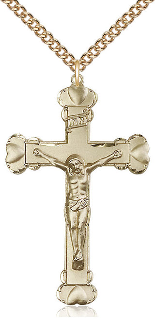 14kt Gold Filled Crucifix Medal Religious Jewelry