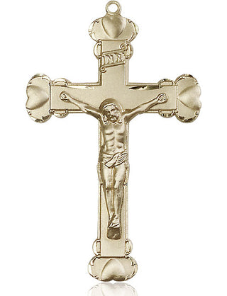 14kt Gold Crucifix Medal