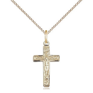 14kt Gold Filled Crucifix Medal Religious Jewelry