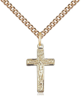 14kt Gold Filled Crucifix Medal Religious Jewelry