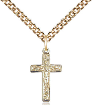 14kt Gold Filled Crucifix Medal Religious Jewelry