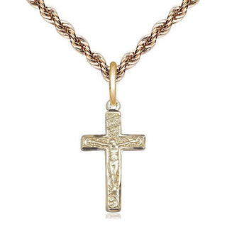 14kt Gold Filled Crucifix Medal Religious Jewelry