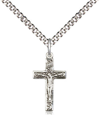 Sterling Silver Crucifix Medal Religious Jewelry