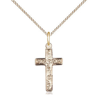 14kt Gold Filled Cross Medal Religious Jewelry