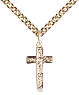 14kt Gold Filled Cross Medal Religious Jewelry