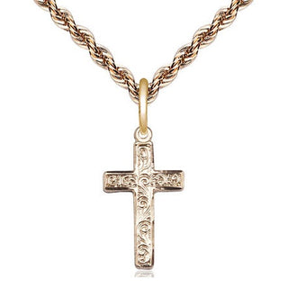 14kt Gold Filled Cross Medal Religious Jewelry