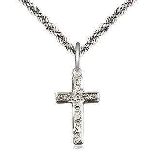 Sterling Silver Cross Medal Religious Jewelry