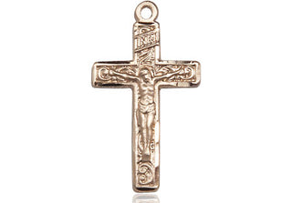 14kt Gold Crucifix Medal