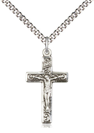 Pewter Crucifix Medal Catholic Jewelry